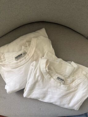 Buck Mason White Tee SET